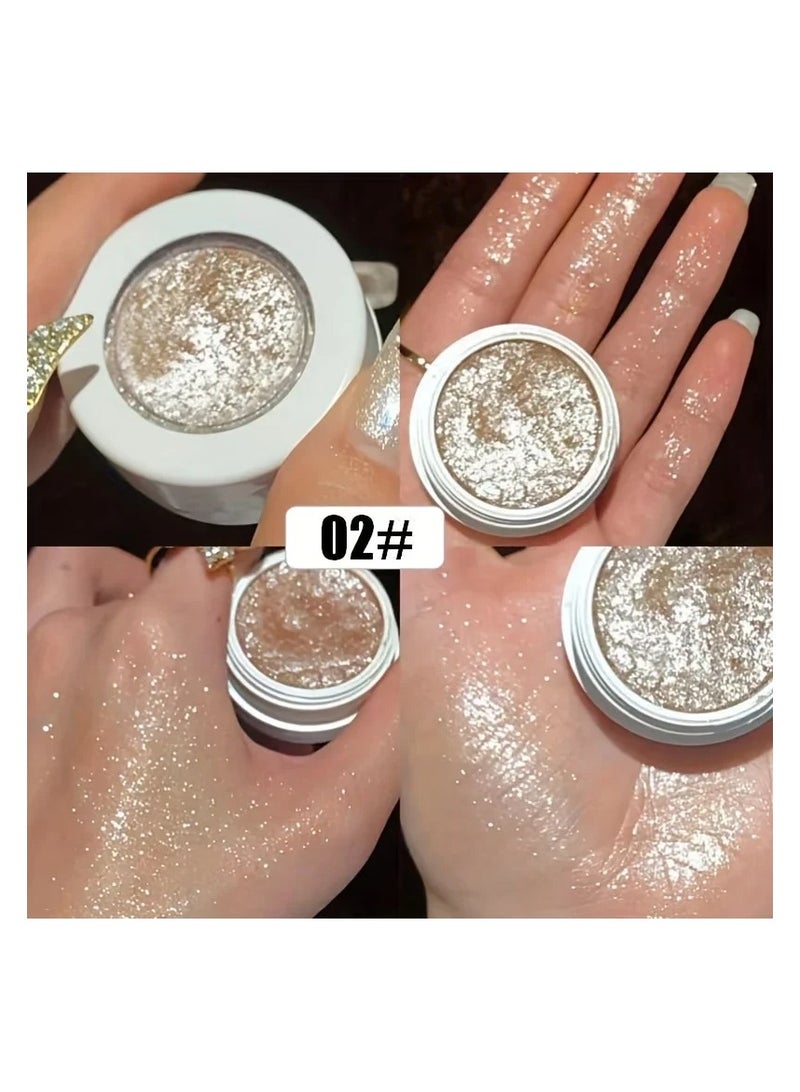 أيه يو إكس جل هايلايتر لامع ببريق الألماس - عبوة من قطعتين من جل مكياج لامع للوجه والجسم | نباتي، غير لزج، يمنح إشراقة متألقة | مثالي للمهرجانات، تحديد ملامح الوجه بشكل طبيعي وإطلالة جاهزة للتصوير. - Image 5