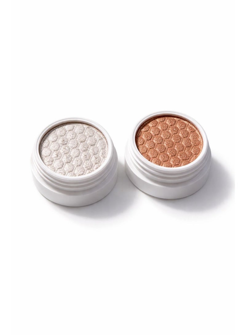 Floderm 2 Pieces Creamy  Shimmer Highlighter Set – Bronze & Silver Shades – Long-Lasting Natural Glow for All Skin Types - Image 4