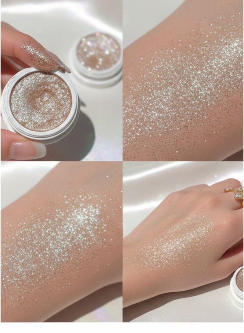 Floderm 2 Pieces Creamy  Shimmer Highlighter Set – Bronze & Silver Shades – Long-Lasting Natural Glow for All Skin Types - Image 1