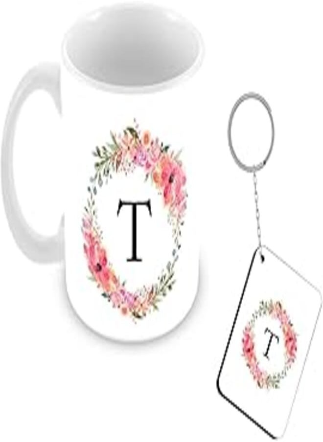 Tuelip - Tuelip Alphabet-Full White-Floral Wreath (T) - Image 1
