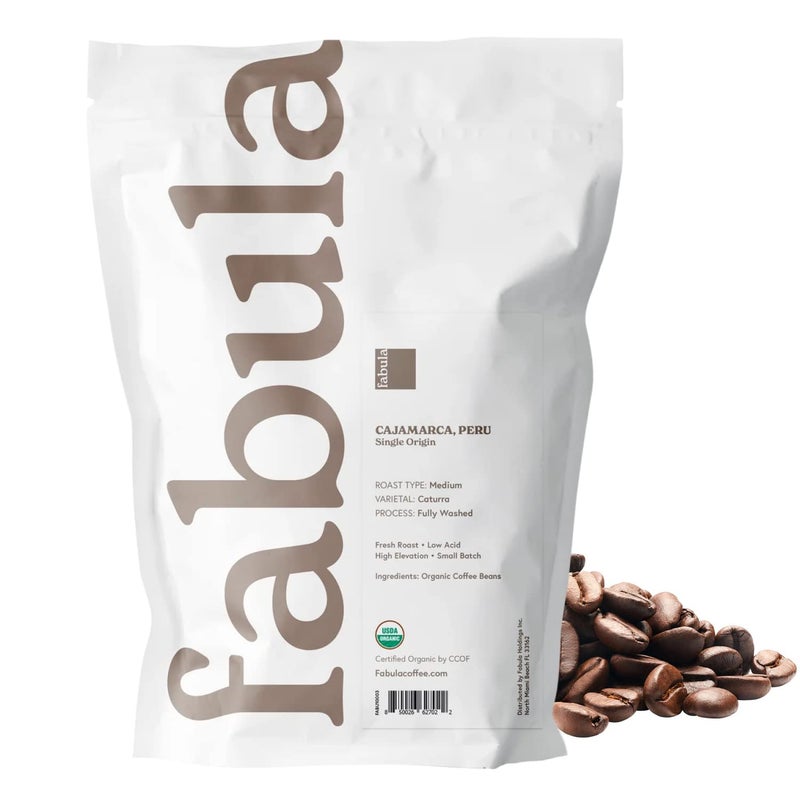 Fabula Low Acid Coffee Beans Whole, USDA Organic Coffee Beans Medium Roast - Non-GMO - No Molds - Mycotoxins Pesticides Free - Single Origin - 12 oz - Image 4