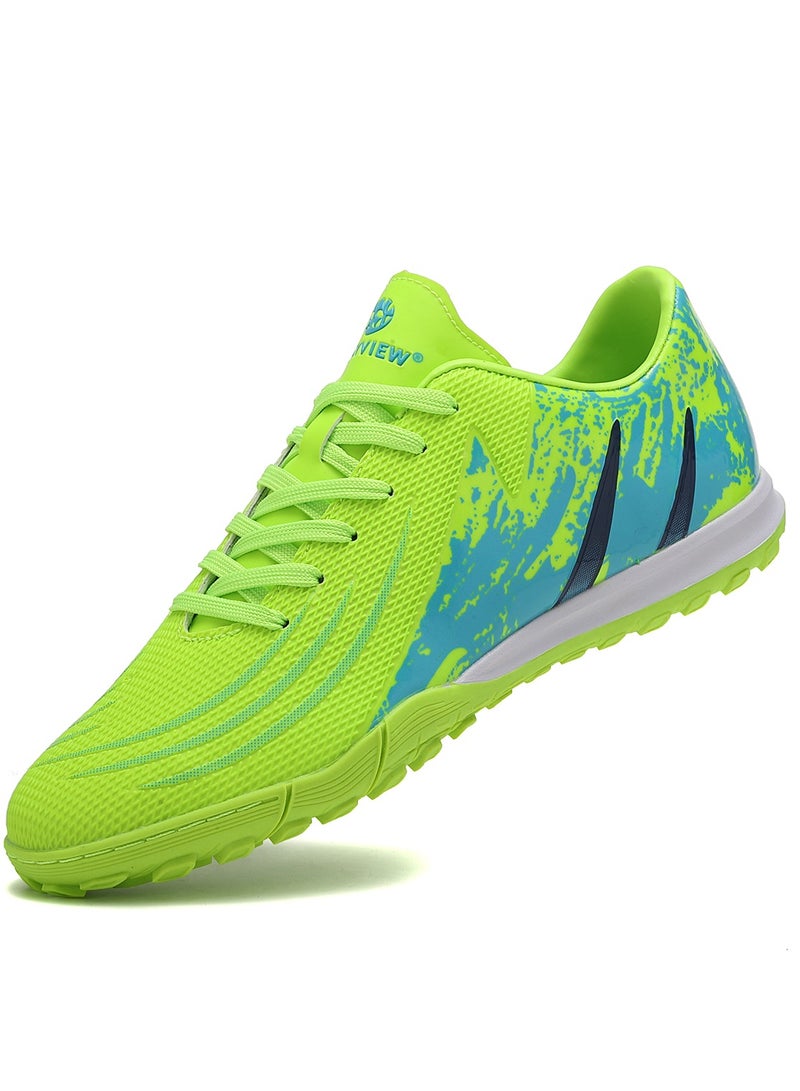 سكاي فيو أحذية كرة قدم للأولاد والبنات، أحذية رياضية للأرضيات الصلبة، نعل داخلي/خارجي، أحذية كرة قدم للتدريب الداخلي والخارجي للأطفال - Image 1