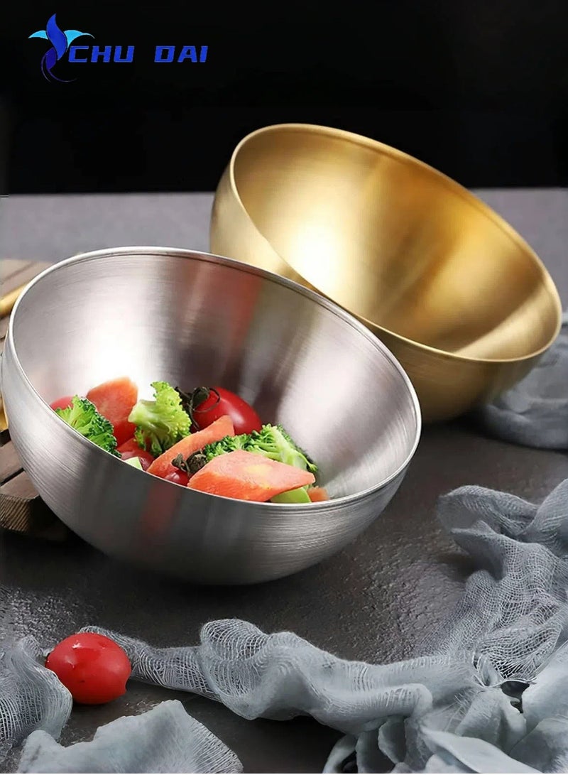 CHU DAI 3.3L Mixing Bowl Salad Bowl Stainless Steel -  for Cooking and Serving, Salads, Soup, Rice, Cereal, Breakfast, Dinner, Serving and Oatmeal at Home and Outdoors - Image 5