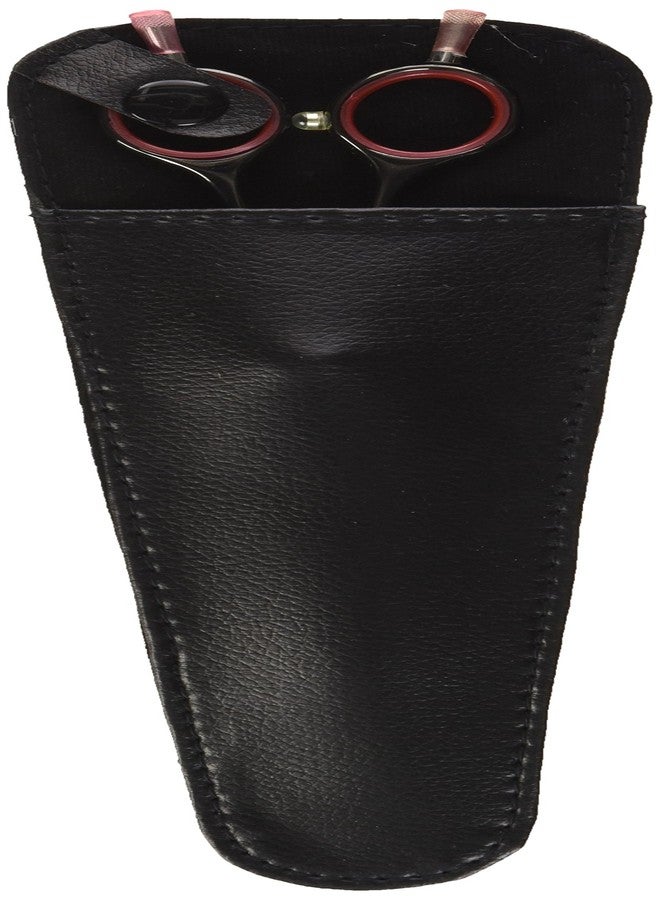 شيرز دايركت مقص قص ياباني منحني من التيتانيوم الأسود 440C من ShearsDirect مع حجر كريم أحمر، مزود بخاصية شد الشعر ومسند مزدوج للأصابع، 8.0 بوصة - Image 3