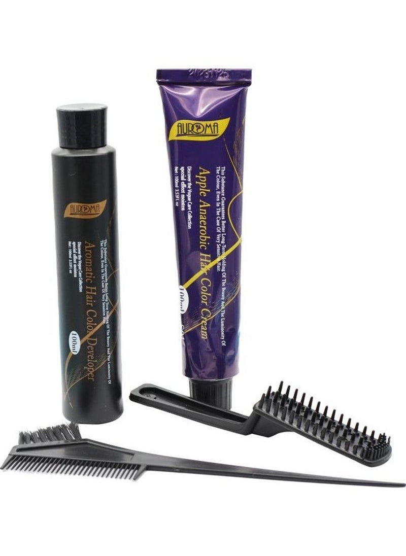 AUROMA Anaerobic Hair Colour Cream Dark Brown 200ml  - Image 3