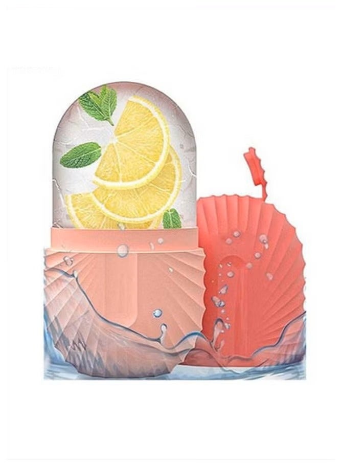 Loquat Unique Shell Shape Ice Roller For Face, Beauty Facial Massage, Glow Cube For Face（Pink） - Image 1