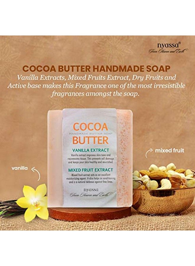 Nyassa Cocoa Butter Handmade Soap 150 Gm With Natural Ingredients Like Cocoa Butter Vanilla Extracts Mixed Fruit Extracts And Dry Fruits Almond Dried Figs Pistachio. No Paraben Cruelty Free - Image 3