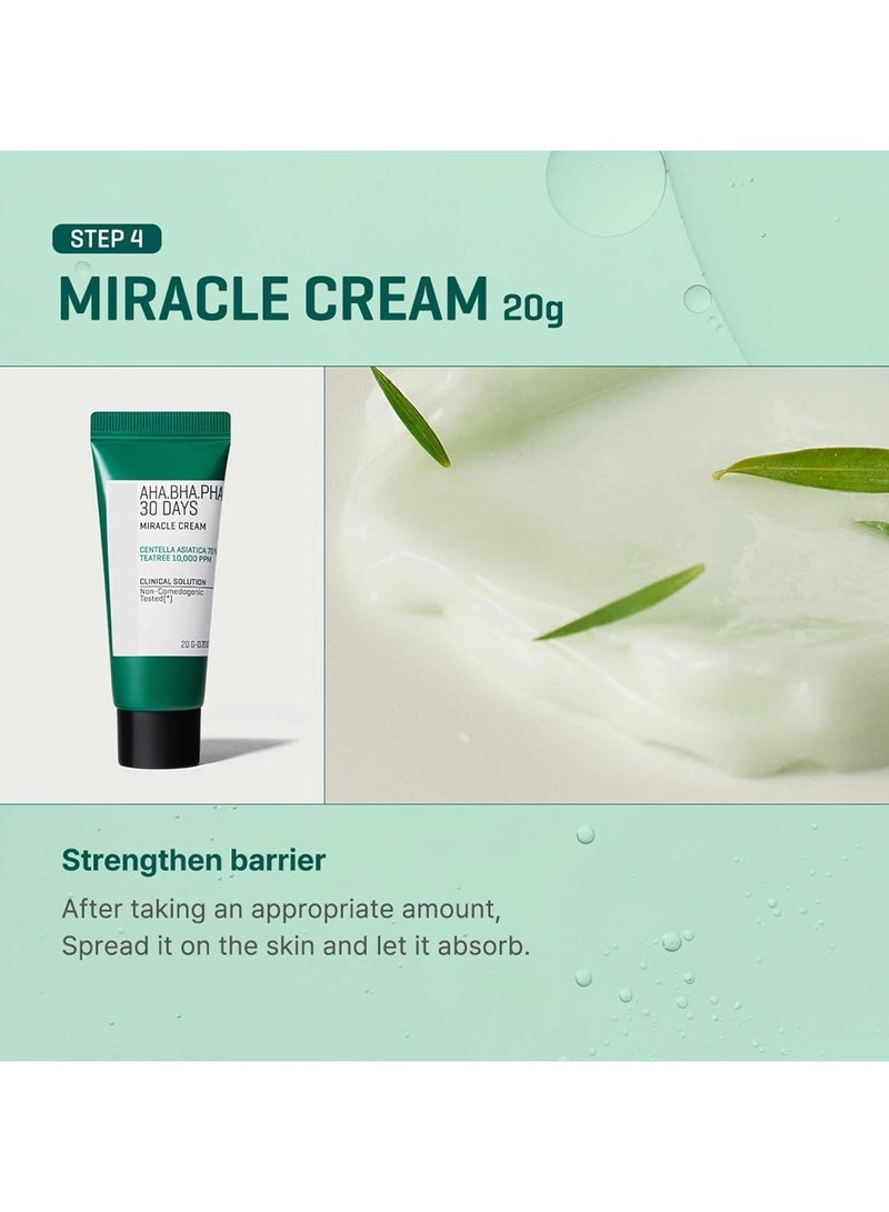 DubaiGallery مجموعة AHA BHA PHA 30Days Miracle AC SOS | تشمل تونر 1.01 أونصة + سيروم 0.33 أونصة + كريم 0.7 أونصة + رغوة 1.01 أونصة | مجموعة عناية يومية لطيفة تقشير للبشرة للتخلص من النفايات الدهنية والزيوت - Image 3