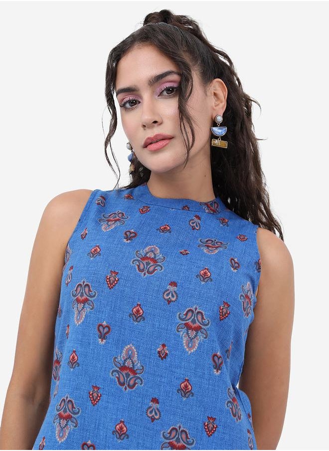 Ketch - All Over Print Longline Kurta & Trouser Co-Ord Set by Styli - Image 1