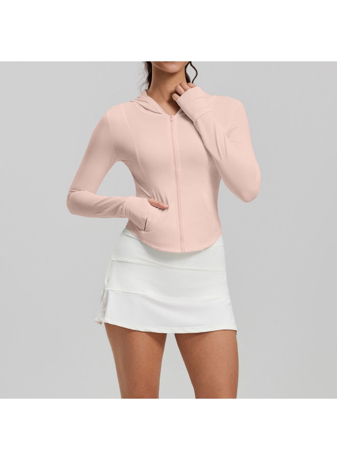 Summer Thin Sun-protective Sports Jacket And Short Skirt, Anti-uv Stretch Skin-friendly Clothing, Fashionable Set For Women