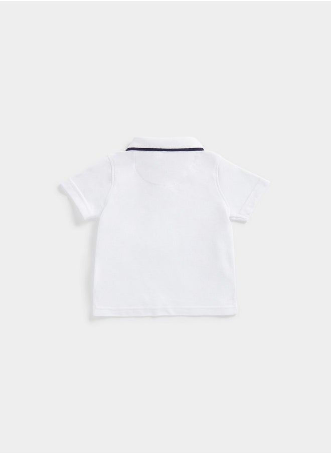 mothercare - White Polo Shirt - Image 1