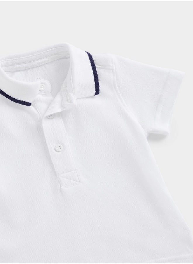 mothercare - White Polo Shirt - Image 1