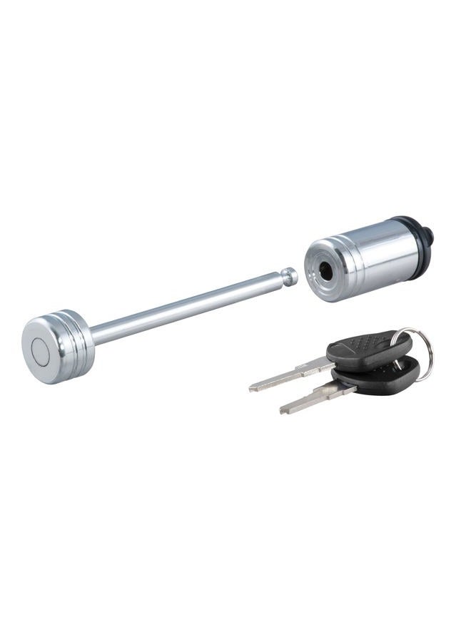 Curt 23523 Chrome Trailer Tongue Coupler Lock, 1/4-Inch Pin Diameter, Up to 3-3/8-Inch Span - Image 1