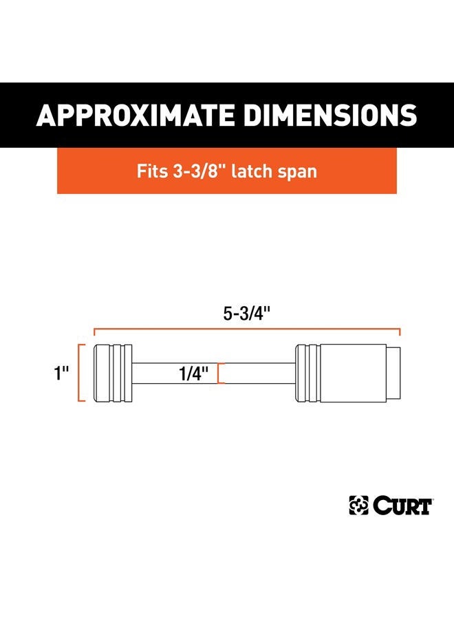 Curt 23523 Chrome Trailer Tongue Coupler Lock, 1/4-Inch Pin Diameter, Up to 3-3/8-Inch Span - Image 2