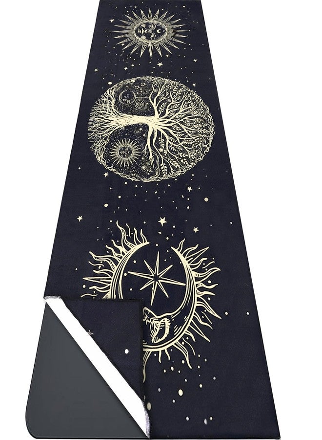 BagYG Tree of Life Yoga Mat Towel - Microfiber Non Slip Moisture Wicking Sweat Absorbent, Corner Pockets, Easy for Travel, Use in Hot Yoga, Bikram, Pilates and Fitness - Image 1