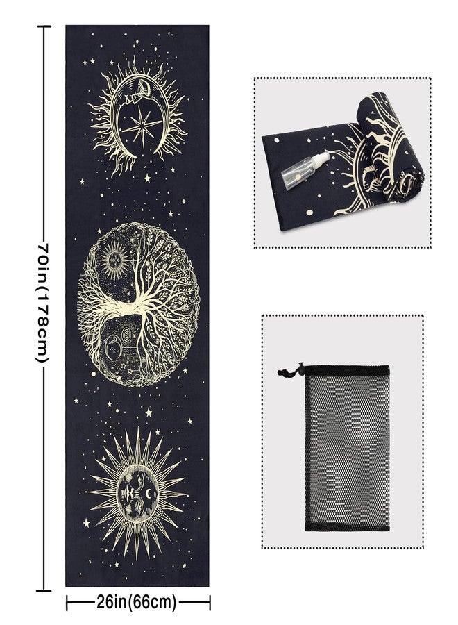 BagYG Tree of Life Yoga Mat Towel - Microfiber Non Slip Moisture Wicking Sweat Absorbent, Corner Pockets, Easy for Travel, Use in Hot Yoga, Bikram, Pilates and Fitness - Image 2