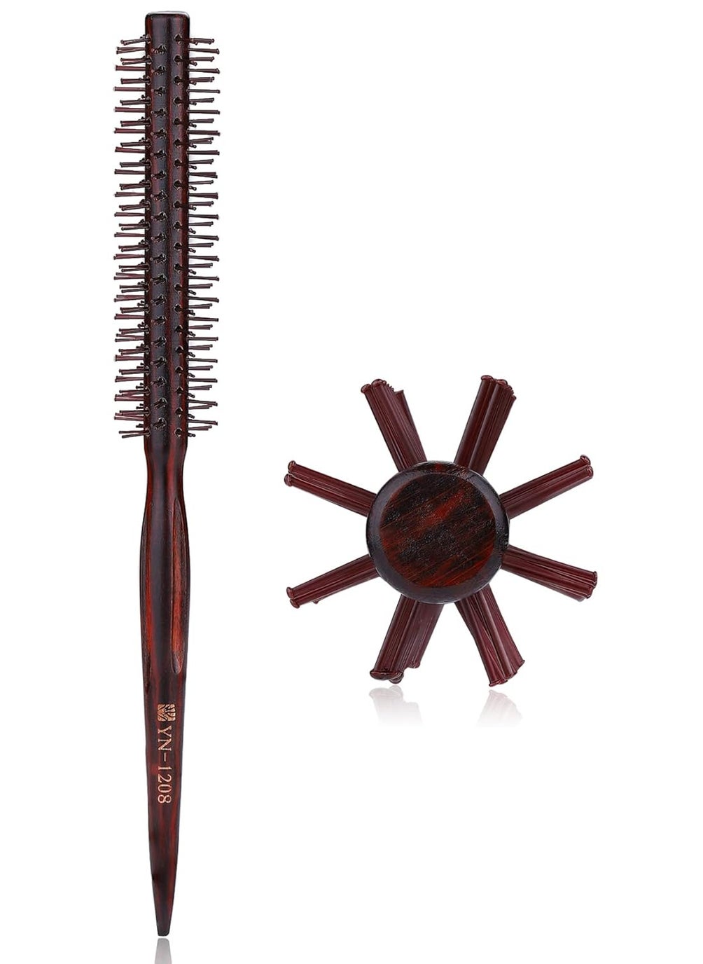 Perfehair PERFEHAIR Small Round Hair Brush for Blowdrying 1 Inch Nylon Bristle Roller Hairbrush for Styling Mens  Womens Short Thin Fine Hair or Beard 