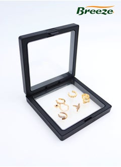 Breeze 5-Piece Women's Gold Minimalist Diamond Ear Cuffs , Clip-On Non-Piercing Cartilage Earrings for Upper Ear  - Image 4
