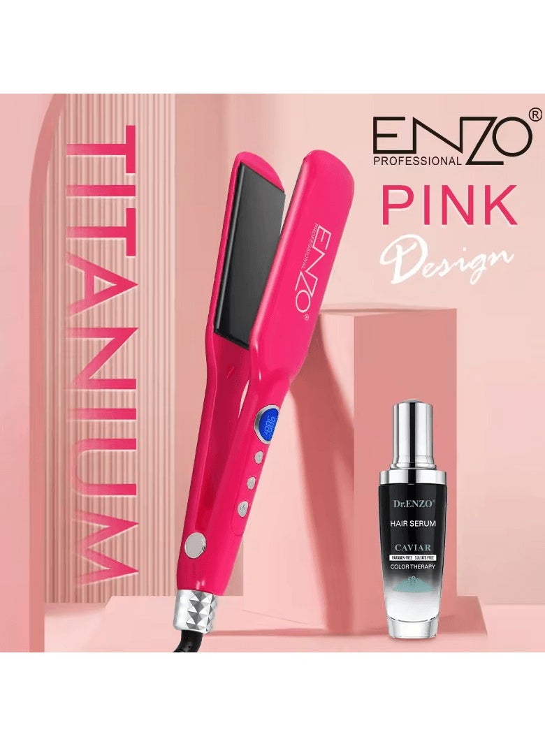 ENZO Professional - ENZO EN-3215 Professional Hair Straightener Fast Heating Wide Plate Hair Styler Flat IroN-Intl Version - Image 1