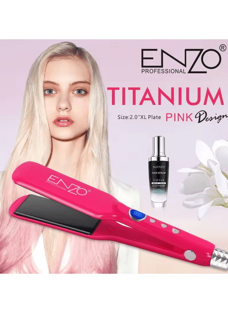 ENZO Professional - ENZO EN-3215 Professional Hair Straightener Fast Heating Wide Plate Hair Styler Flat IroN-Intl Version - Image 1