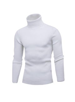 Autumn Men Turtleneck Vertical Strip Sweater