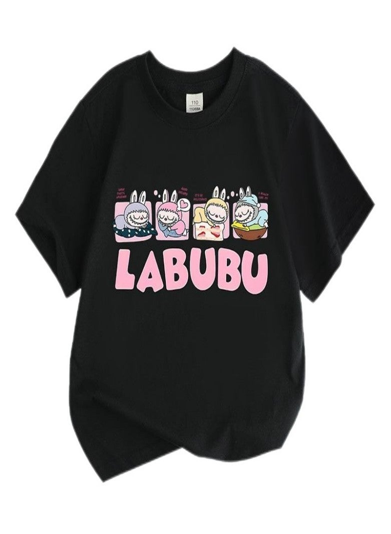 LABUBU Unisex Short Sleeve Stylish Top TShirt cotton Tee for Boys Girls Kid Children - Image 1