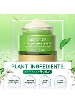 Breylee Acne Treatment Cream, Acne Removal Acne Pimple Repair Cream, Natural Cystic Acne Treatment, Premium Acne Scar Cream And Pimple Remover, 20G  - Image 5