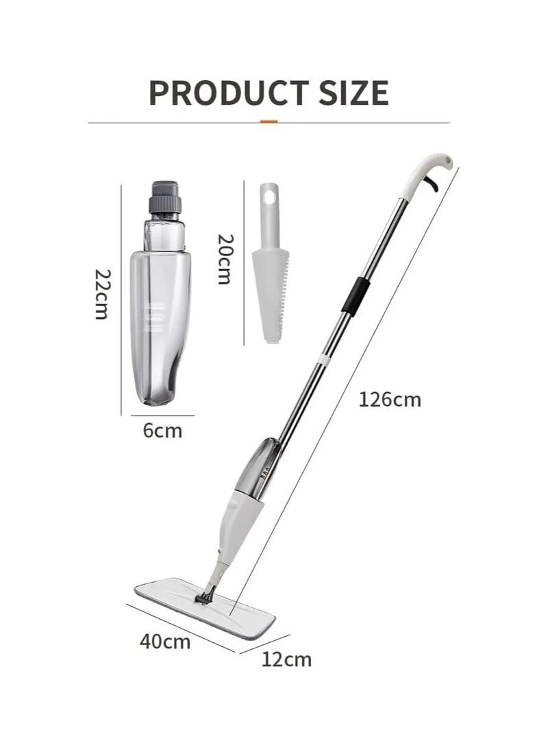 VIO Microfiber Spray Mop for Wet and Dry Floor Cleaning Home Dust Dirt Cleaner 360 Degree Spin Microfiber Mop with 2 Washable Mop Pads 360ML Tank Size Spray Mop with 2 Mop Pads - Image 3
