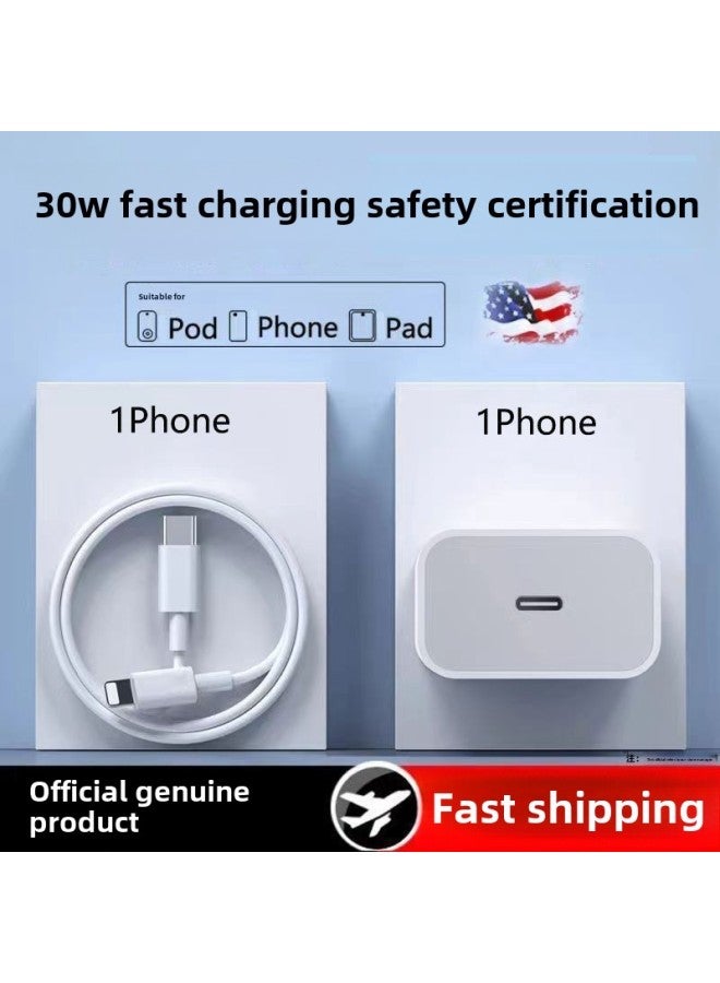 Official PD35W/30W/20W Fast Charger Charging Line Phone14131112x8P Data Line Universal-Color:Official Original Genuine Pd35w Fast Charging_usb Short Cable (1) One Pack - Image 4
