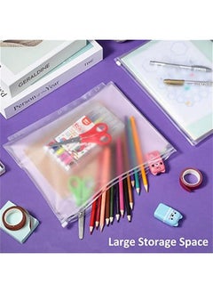 Arabest 30 PCS 3/6 Ring Binder Zipper Pouch Binder Pockets 3/6 Holes Clear Zipper Binder Folders Waterproof PVC Loose Leaf Bags Filling Bags(Tansparent Zippers,A4)  - Image 3