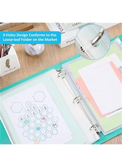Arabest 30 PCS 3/6 Ring Binder Zipper Pouch Binder Pockets 3/6 Holes Clear Zipper Binder Folders Waterproof PVC Loose Leaf Bags Filling Bags(Tansparent Zippers,A4)  - Image 4