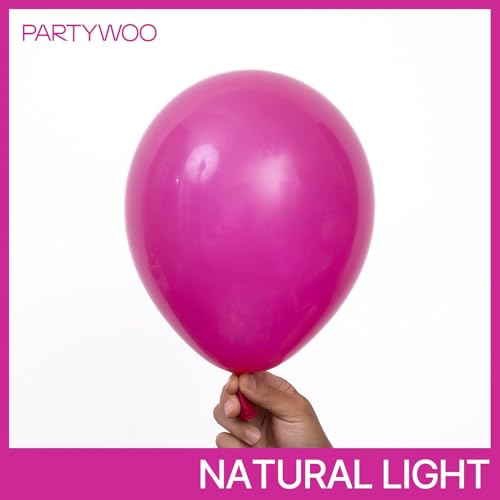 PartyWoo Hot Pink Balloons 140pcs Different Sizes of 18 12 10 5 Inch Magenta Fuchsia Dark Pink Balloon Arch Kit Garland for Bridal Baby Shower Birthday Butterfly Princess Party Decorations PinkY39 - Image 5