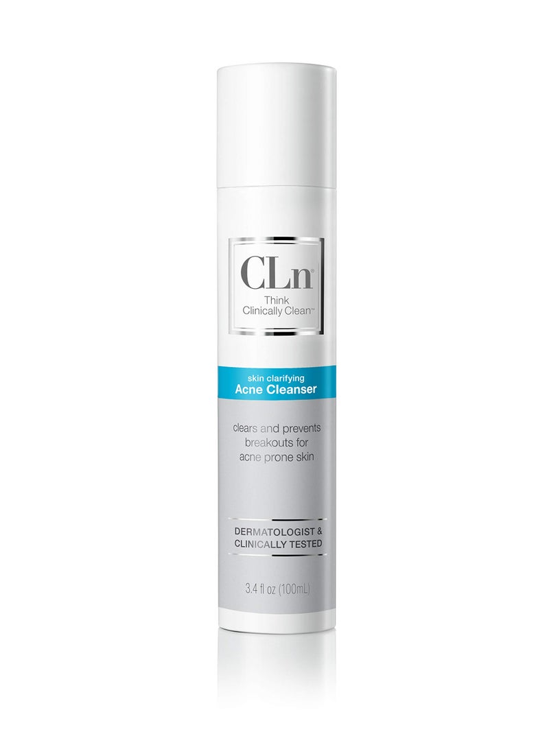 CLn Acne CleanserFacial Cleanser with 05 Salicylic Acid to Eliminate Blackheads  Breakouts OilFree  FragranceFree 34 fl oz