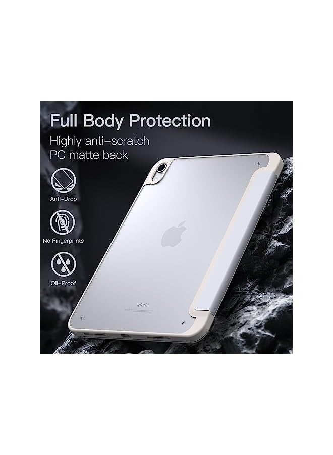 Jetech Matte Case for iPad 10 (10.9-Inch, 2022 Model, 10th Generation) with Pencil Holder, Frosted Translucent Back Slim Stand Protective Tablet Cover (White) - Image 3