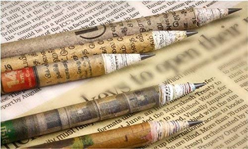 VeleSolve Recycled Newspaper Pencils Eco-Friendly For Kids School | Non-Toxic, Suitable For All Art & Craft, General Home, Office Or School Use (News Paper Pencil, 20) - Image 3