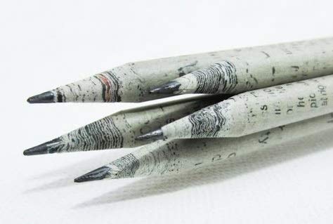 VeleSolve Recycled Newspaper Pencils Eco-Friendly For Kids School | Non-Toxic, Suitable For All Art & Craft, General Home, Office Or School Use (News Paper Pencil, 20) - Image 4