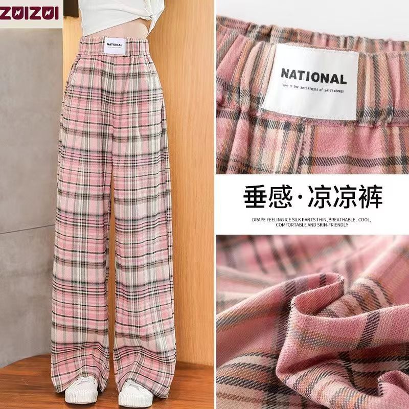 Girls' Summer Pants Summer Thin Stylish Fashionable Wide Leg Pants Women'S Large Children'S Wear Loose Pearted Pants - Image 5