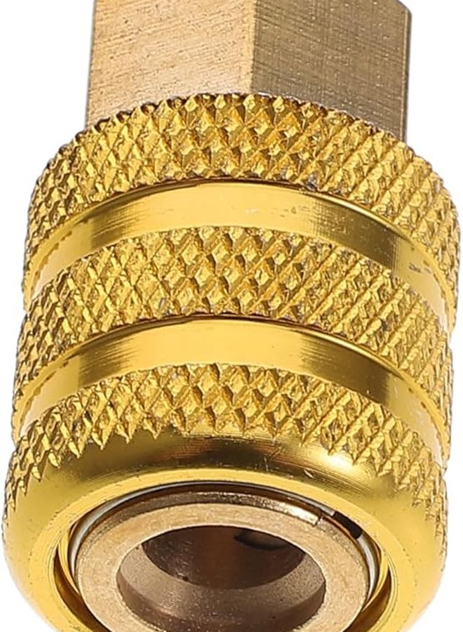 Copper Quick Connect Air Chuck Nozzle for Tire Pressure Gauge and Vehicle Inflation - Image 1