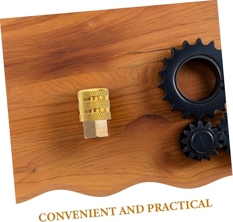 Copper Quick Connect Air Chuck Nozzle for Tire Pressure Gauge and Vehicle Inflation - Image 4