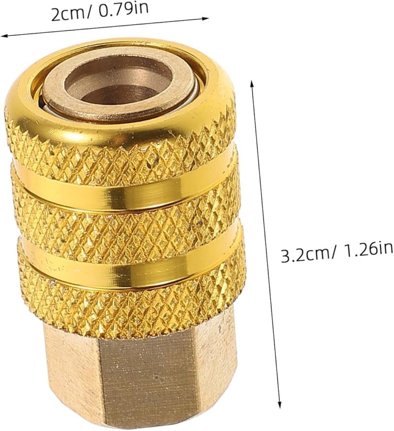Copper Quick Connect Air Chuck Nozzle for Tire Pressure Gauge and Vehicle Inflation - Image 3