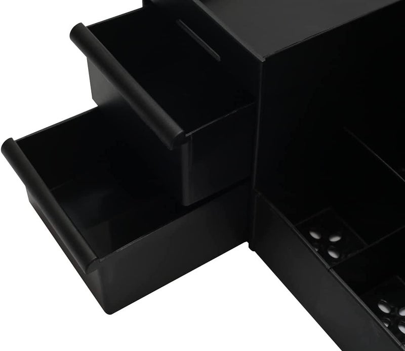 RECLUSE Large Makeup Organizer with Drawers, Black Skincare Organizers on Countertop,Multi-Function Case Holder for Bedroom and Office, Lotions, Perfume,Lipsticks, Nail Polish and Jewellery - Image 3