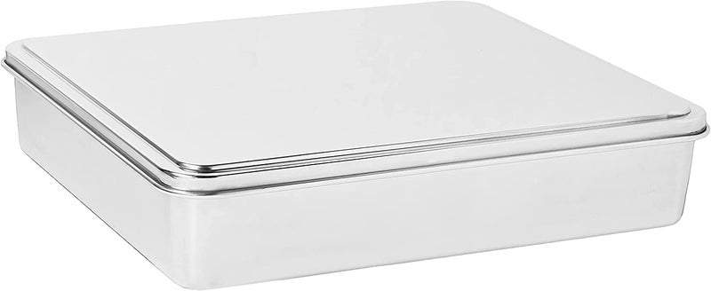 YBM HOME Stainless Steel Covered Cake Pan Silver Small