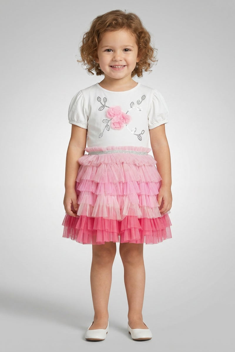 MISS Toddlers Girl Tutu Dress, Multicolor - Image 1