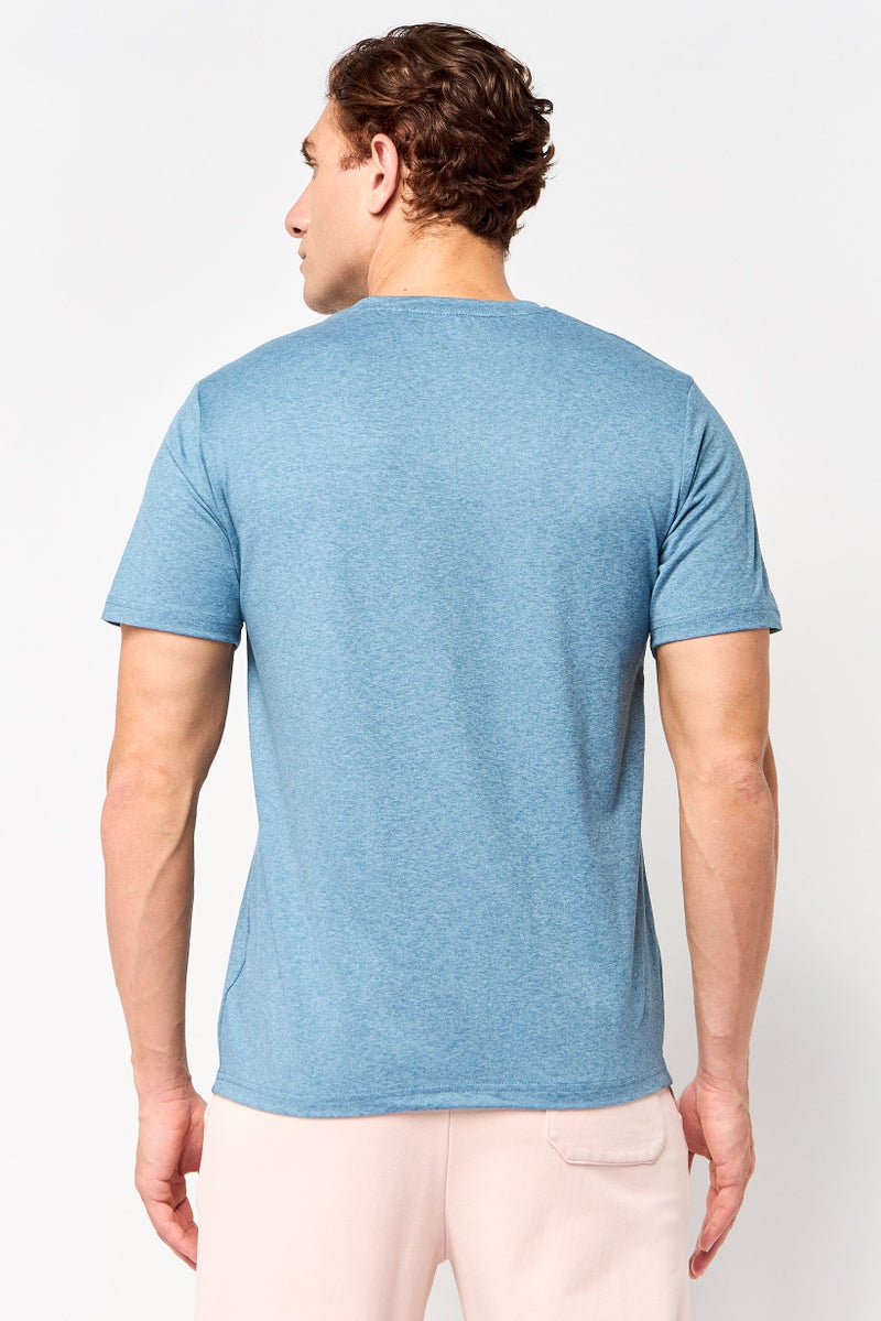 MOTION Men Sportswear Fit Short Sleeve Training T-Shirt, Slate Blue - Image 4