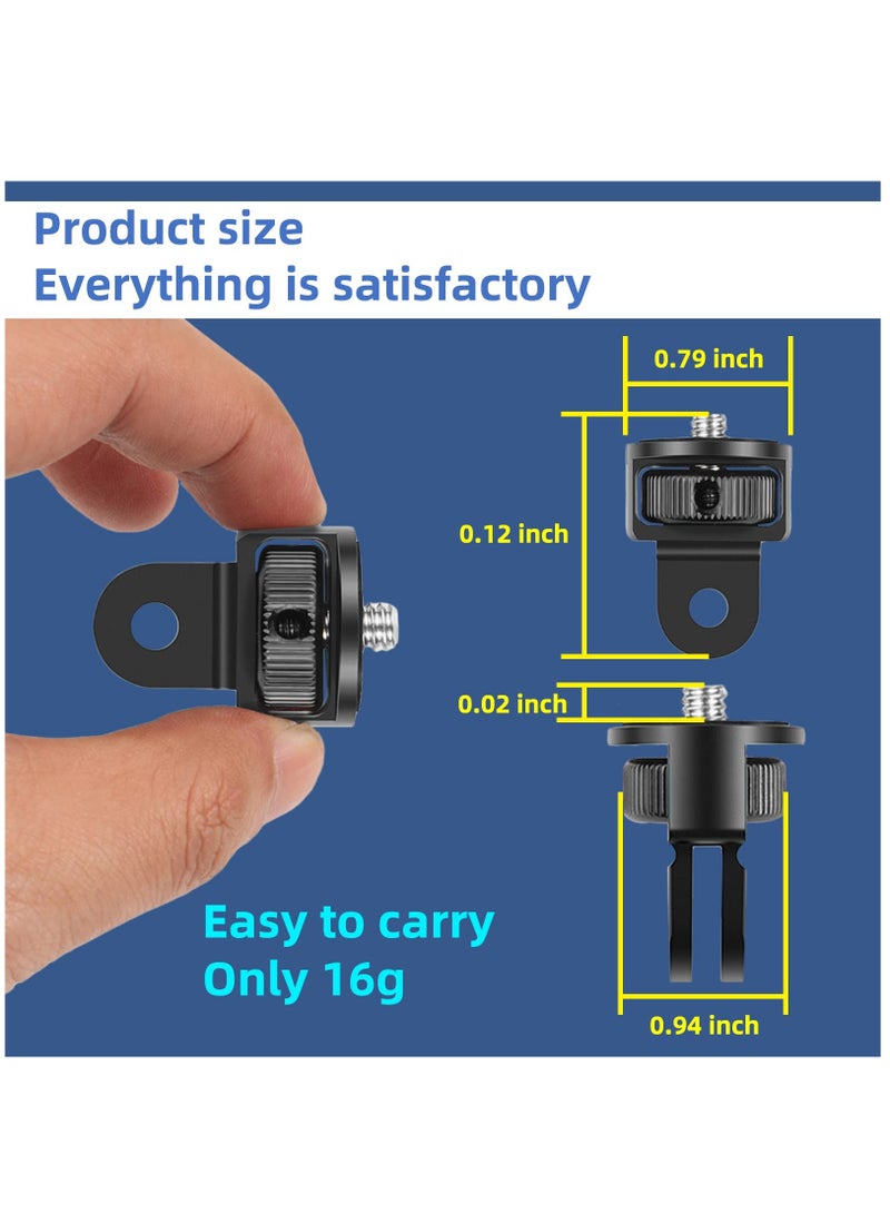 Excefore 2PC Camera Tripod Mount for Gopro Adapter, 360° Adjustment 1/4-20 Screw Conversion Adapter for GoPro Hero10, Insta360 ONE X3, X2, Go 2 3, Yi and Other Action Cameras - Image 5