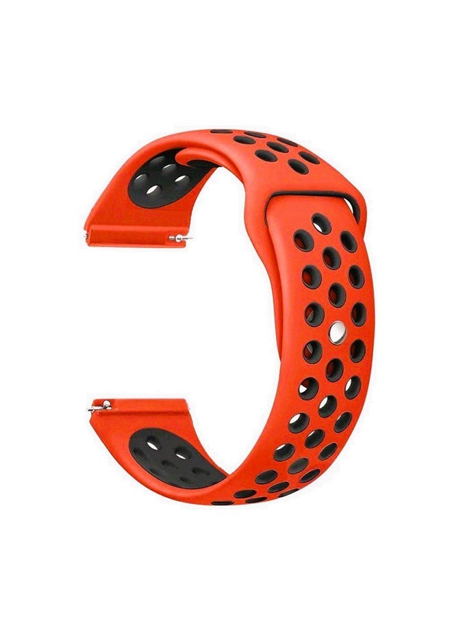 Loquat Samsung Galaxy Watch 5 / Galaxy Watch 5 Pro Band Silicone Replacement Strap 20mm Compatible with Galaxy Watch5 (44mm/40mm) Galaxy Watch5 Pro (45mm) Red/Black  - Image 2