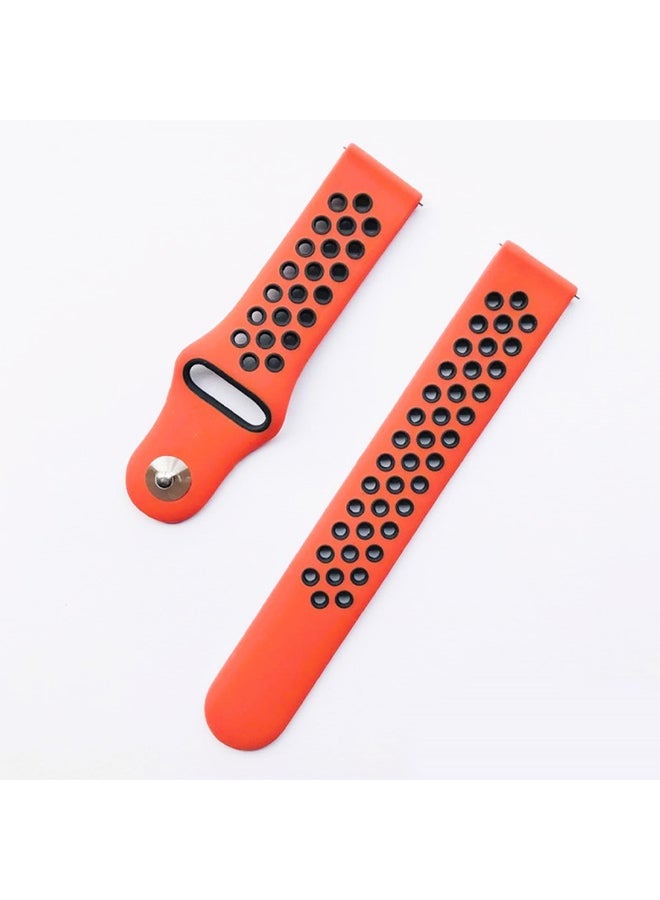 Loquat Samsung Galaxy Watch 5 / Galaxy Watch 5 Pro Band Silicone Replacement Strap 20mm Compatible with Galaxy Watch5 (44mm/40mm) Galaxy Watch5 Pro (45mm) Red/Black  - Image 3