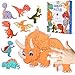 BEESTECH Beginner Dinosaur Puzzles for 3 4 Year Old Toddlers 8 Pack Jigsaw Educational Learning Puzzles for Toddlers 8 Different Dinosaurs with Dinosaur World Map - Image 2