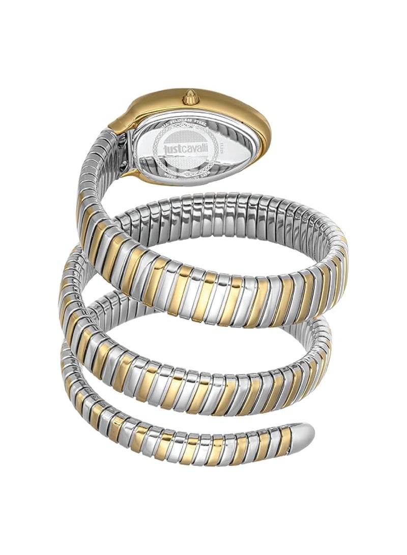 Just Cavalli ساعة كواتز نسائية من جاست كافالي - سوار من الفولاذ المقاوم للصدأ، عرض تناظري، JC1L228M0075 - Image 1