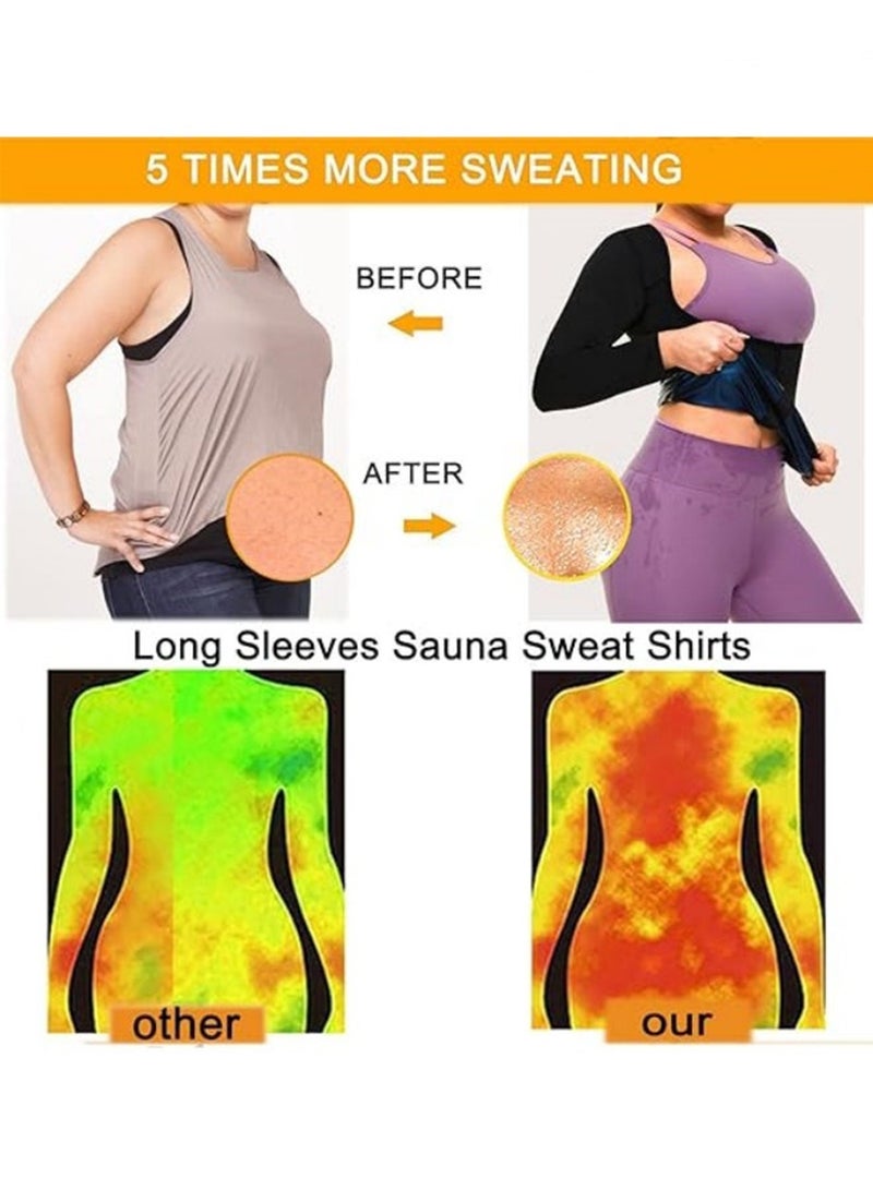 يوڠام بدلة الساونا للنساء لفقدان الوزن، قميص ساونا للنساء، سترة مدرب الخصر، مشد الجسم للياقة البدنية، توب رياضي بسحّاب - Image 5